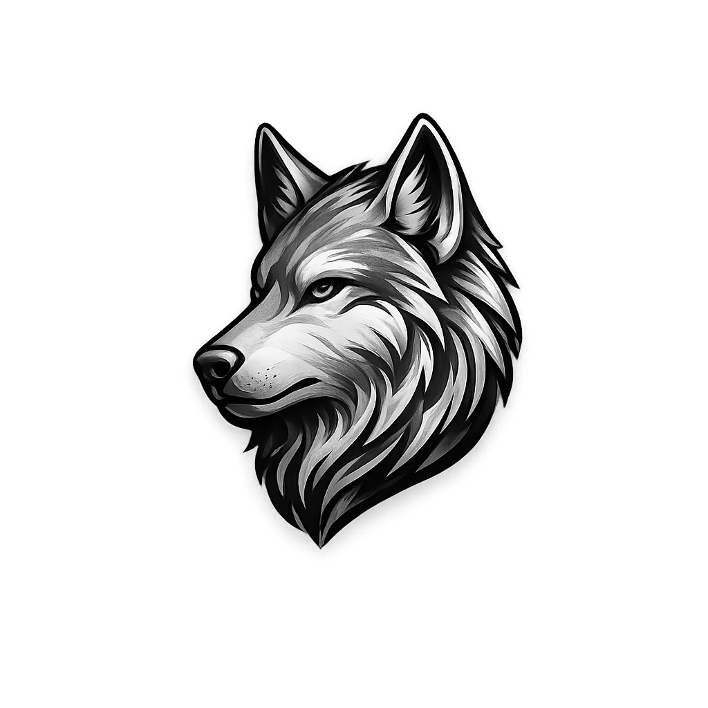 Black Wolf Inu Logo